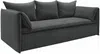 Vente-unique - TEODORA Sofa SamtStoff Grau - B 105 cm x H 89 cm x L 218 cm Bild 4