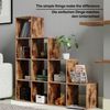 MIADOMODO® Treppenregal - Braun, 10 Fächer, 129,5x29x129,5 cm, für Wohnzimmer, Stabil, Offen, Freistehend, Indoor, aus MDF-Platte - Stufenregal, Raumteiler Regal, Bücherregal, Standregal Bild 5