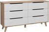 FORTE Vankka Kommode, Holzwerkstoff, Braun/Weiß, 154,7 x 86,3 x 42 cm Bild 3