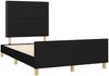 vidaXL Bettgestell ohne Matratze Schwarz 120x190 cm Stoff 3270508 Bild 3