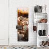 Bilderdepot24 Garderobenpaneel beige Blumen Floral Weiße Mohnblüten im Sonnenuntergang Design (ausgefallenes Flur Wandpaneel mit Garderobenhaken Kleiderhaken hängend), moderne Wandgarderobe - Flurgarderobe im schmalen Hakenpaneel Design Bild 4