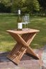 Hocker HEINZ - Teak Teakbraun 44x39x29cm | Beistelltisch Sitzhocker Bild 2