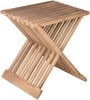 Hocker HEINZ - Teak Teakbraun 44x39x29cm | Beistelltisch Sitzhocker Bild 1