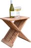 Hocker HEINZ - Teak Teakbraun 44x39x29cm | Beistelltisch Sitzhocker Bild 3