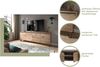 Home affaire Lowboard BALTIC, Breite 184cm, grifflose Fronten, Metall-Füße,4 Türen, 4 Fächer, TV-Möbel, TV-Schrank, TV-Lowboard, Mediaboard Bild 3