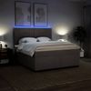 vidaXL Boxspringbett mit Matratze Taupe 180x200 cm Stoff 3292871 Bild 5