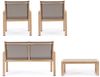 Garten-Set Nellaka aus Aluminium, modern, 4-teilig, natur, pflegeleicht und robust Bild 5