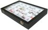 Yudu Schmuckkasten Schmucktablett Schmucklade mit Glasdeckel weiss /schwarz Bild 2