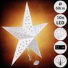 Casaria LED Weihnachtsstern Creme 5 Spitzen Sternmuster Beleuchtet 60 cm Papierstern Weihnachten Weihnachtsdeko Leuchtstern Dekostern Adventsstern Bild 3