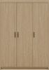 AX LIVING Storicos 3T 3 türig Kleiderschrank Geölte Eiche 133cm Breite, modern Bild 2