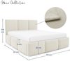 Home Collective Polsterbett Bett mit Stauraum Doppelbett Bettgestell mit Lattenrost (Größen: 140x200, 160x200, 180x200), weich gepolstert modernes Design Creme Bild 3