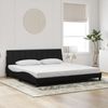 vidaXL Bettgestell mit LED ohne Matratze "Hanko" Schwarz 200x200 cm Samt 3213801 Bild 4