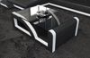 Leder Couchtisch Palermo – Elegantes Design - Ledermix - Schwarz-Weiß Bild 2