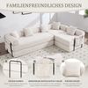 Familiensofa, mit Stauraum & modularer Funktion vakuumverpackt für mühelose Montage frei kombinierbare Module haustierfreundlich, Beige, Bild 3