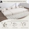 Familiensofa, mit Stauraum & modularer Funktion vakuumverpackt für mühelose Montage frei kombinierbare Module haustierfreundlich, Beige, Bild 5