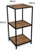 Beistelltisch AVELIN Metallgestell Schwarz, Tischplatten Holzoptik, Höhe 85cm Bild 3