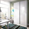 Dmora Kleiderschrank 2 Türen Alyson, Kleiderbügel für Schlafzimmer, Schiebetürenschrank, 120x50h204 cm, Glänzendes Weiß Bild 2