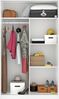 Dmora Kleiderschrank 2 Türen Alyson, Kleiderbügel für Schlafzimmer, Schiebetürenschrank, 120x50h204 cm, Glänzendes Weiß Bild 5
