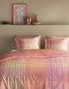 Oilily Satin Bettwäsche 155x220 Solin multi Karo kariert Wende Sommer pink orange Bild 3