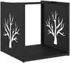 vidaXL Brennholzregal Schwarz 40x40x40 cm Kaltgewalzter Stahl 864243 Bild 2