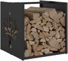vidaXL Brennholzregal Schwarz 40x40x40 cm Kaltgewalzter Stahl 864243 Bild 4