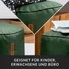 Green Bean® Sitzhocker aus Kunstleder - Pouf mit EPS Perlen Füllung - 43 x 30 cm - perfekte Ergänzung zum Sitzsack - Dunkelgrün Bild 3