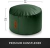 Green Bean® Sitzhocker aus Kunstleder - Pouf mit EPS Perlen Füllung - 43 x 30 cm - perfekte Ergänzung zum Sitzsack - Dunkelgrün Bild 4