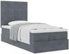 vidaXL Ottoman-Bett mit Matratzen Dunkelgrau 100x200 cm Samt 3313452 Bild 5