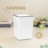 Kosmetikeimer SAVONA inkl. Wandhalterung 6 Liter Kunststoff, eckig weiß Bild 4