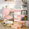 Rutaqian Schreibtischstuhl Schreibtischstuhl mit verstellbarer Fußstütze und Klapparm, Kinder-Studienstuhl 360-Grad-drehbarer für das Lernzimmer zu Hause Bild 4