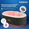 Arebos Whirlpool BALI aufblasbar für 2 Personen mit 90 Massagedüsen, (Komplett-Set, mit LED-Beleuchtung, 190 x 120 cm), für Outdoor & Indoor Bild 3
