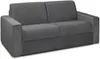 Vente-unique - CALITO Sofa SamtStoff Grau - B 223 cm94 cm x H 97 cm x L 174 cm Bild 3