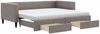 vidaXL Tagesbett Ausziehbar mit Schubladen Taupe 90x200 cm Stoff 3196635 Bild 2