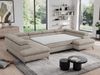Mks Möbel 'Pedro U-Form' Ecksofa mit Schlaffunktion und verstellbaren Kopfstützen, Beige, Stoff, mit Topper Bild 5