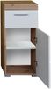 Trendteam 'Amanda' Midischrank, Holz, 79 x 31 x 37 cm, Weiß/Eiche Bild 2