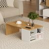 Couchtisch Kivo Weiß 90 x 50 cm mit offenen 4 Fächern Vicco Bild 3