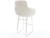 Barstuhl Luan-Flex Bouclé Soft Beige Kufengestell Edelstahl Silberfarben Bild 5