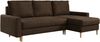 Ecksofa - L-form mit Schlaffunktion und Bettkasten - LANG - Braun Mikrofaser Bild 2
