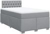 vidaXL Boxspringbett mit Matratze Hellgrau 120x200 cm Stoff 3288162 Bild 3