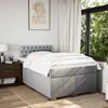 vidaXL Boxspringbett mit Matratze Hellgrau 120x200 cm Stoff 3288162 Bild 4