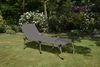 Sonnenliege NIMES Verstellbar Anthrazit Kunststoff | XXL Gartenliege mit Dach Relaxliege Wetterfest Bild 2