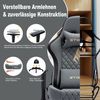 Symino Gaming Stuhl Racing Style 200kg Belastbarkeit verstellbar Grau Bild 5