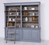 Bücherregal mit Leiter im Landhausstil Fehgrau Bild 2