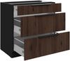 Küchen Unterschrank 80 cm Küche MONZA Okapi Nußbaum Soft-Close Küchenzeile Bild 2