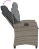 vidaXL 9-tlg. Garten-Essgruppe mit Kissen Grau Poly Rattan 3212711 Bild 5