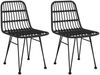 vidaXL Gartenstühle 2 Stk. Schwarz 48x62x84 cm PE-Rattan 319429 Bild 2