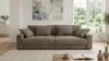 Big-Sofa 284 cm breit Wellenunterfederung Lounge-Couch Stauraum Cord Braun Taupe Bild 2