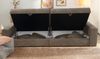 Big-Sofa 284 cm breit Wellenunterfederung Lounge-Couch Stauraum Cord Braun Taupe Bild 4