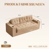 LITBIRD Sofa Bodensofa 3-Sitzer 190 cm, modulares Kordstoff Sofa mit Rückenlehne, 1 Teile, Jugend- & Studentensofa, bequemes Relax Sofa Bild 2