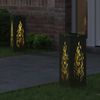 vidaXL Solar LED Weg Licht 2 pcs Olive Grün Kalt gewalzter Stahl 879796 Bild 3